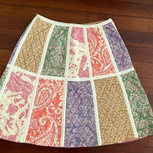 Vintage quilted patchwork miniskirt - Picture 3 of 6